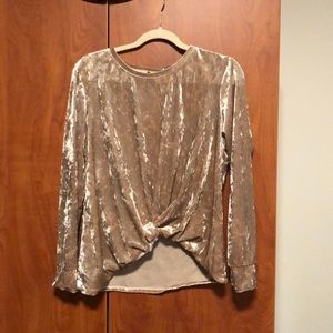 Gold Velvet Sweater